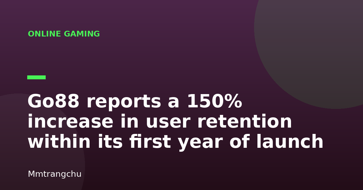 Go88 reports a 150% increase in user retention within its first year of launch